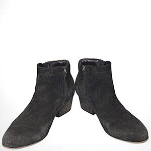 Blondo Women's Valli 2.0 Ankle Boots Black Nubuck Leather Block Heel 10M